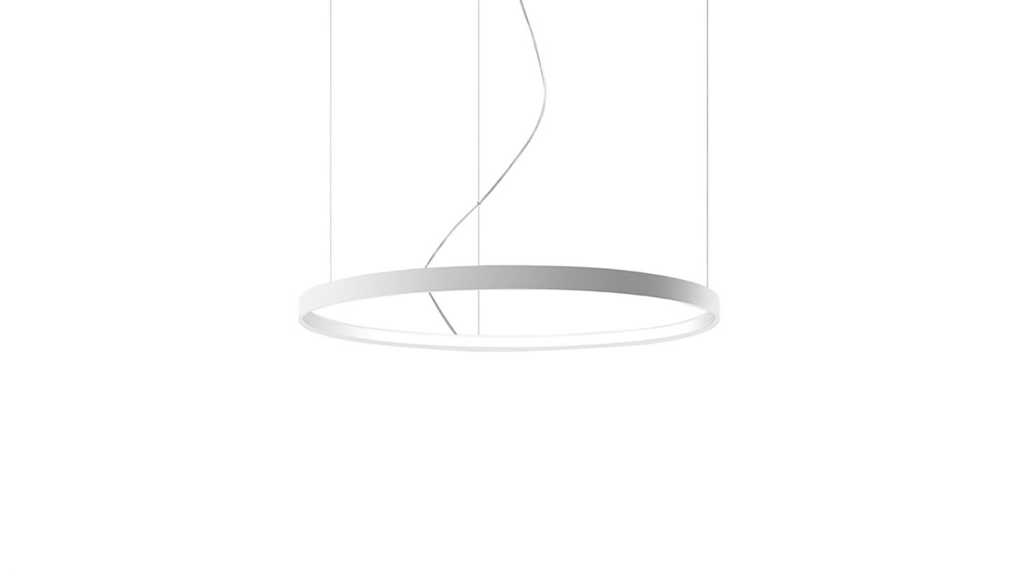 Suspension ronde blanche à Led 78 cm - 3000K - Rio Suspension ronde blanche à Led 78 cm - 3000K - Rio