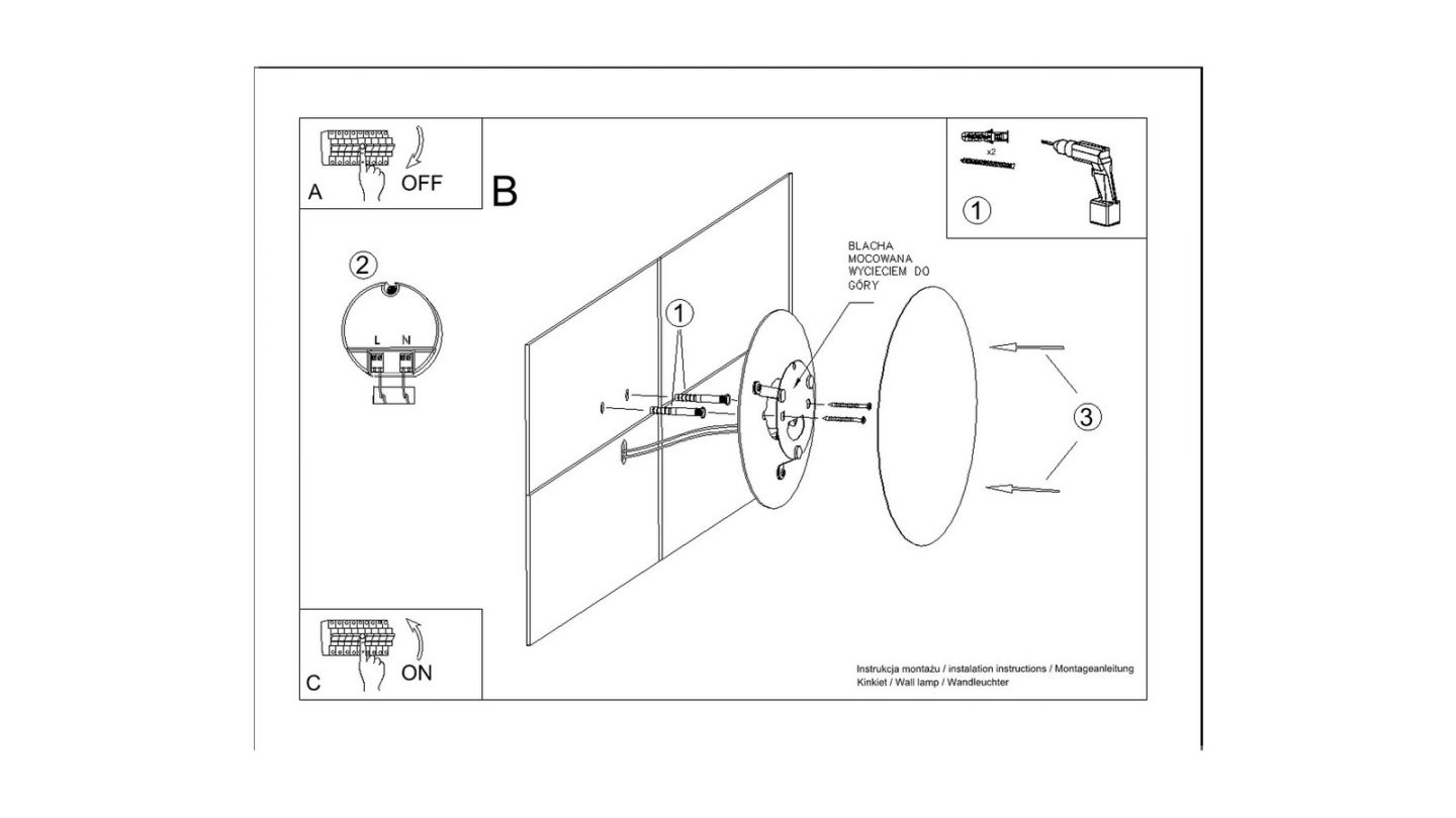 Applique murale ronde doré LED 3000K - Borgen Applique murale ronde doré LED 3000K - Borgen