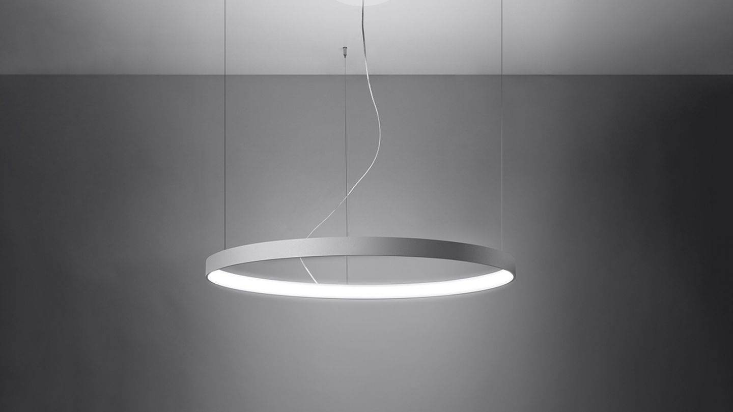 Suspension ronde blanche à Led 78 cm - 4000K - Rio Suspension ronde blanche à Led 78 cm - 4000K - Rio