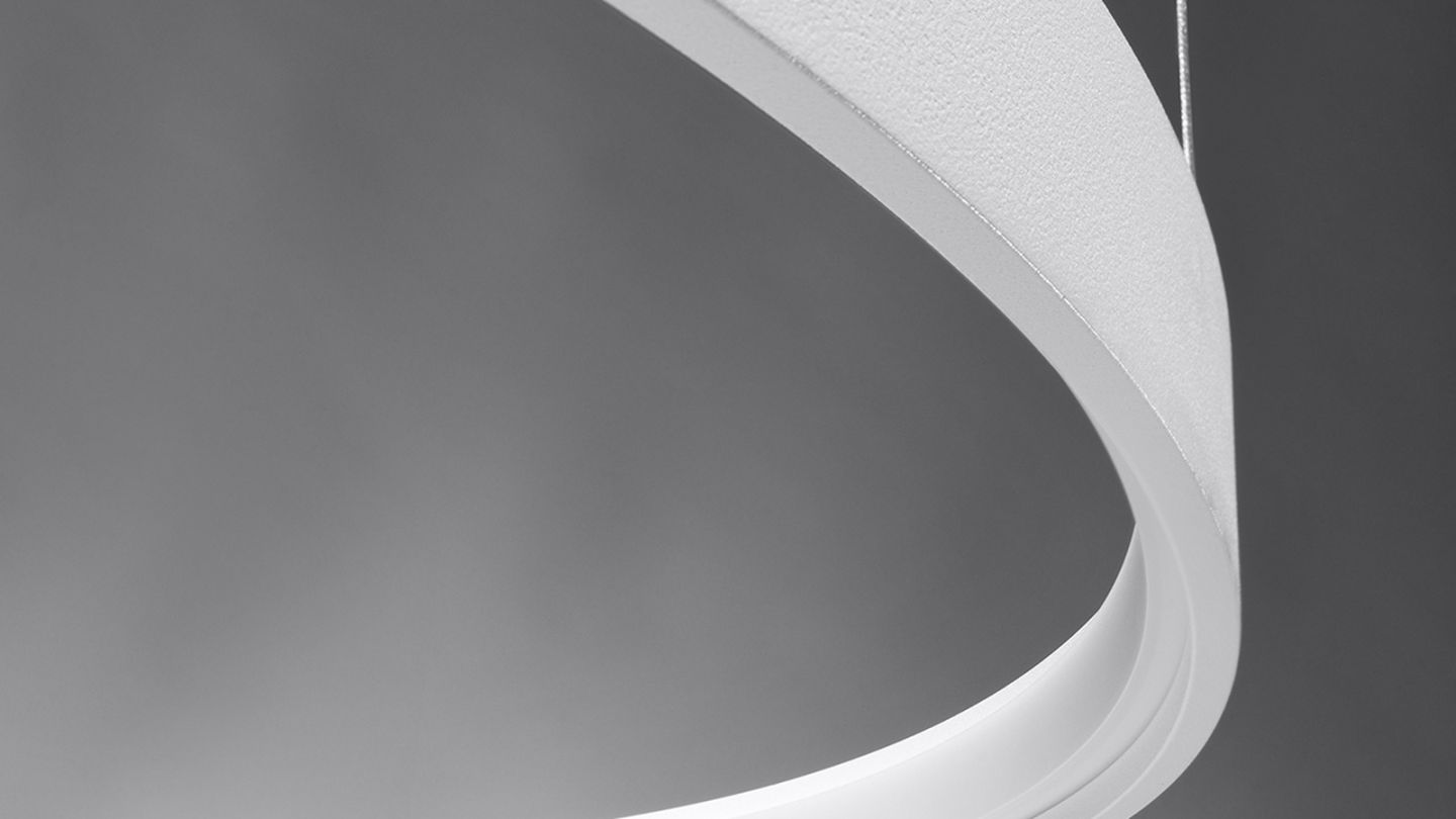 Suspension ronde blanche à Led 55cm - 4000K - Rio Suspension ronde blanche à Led 55cm - 4000K - Rio