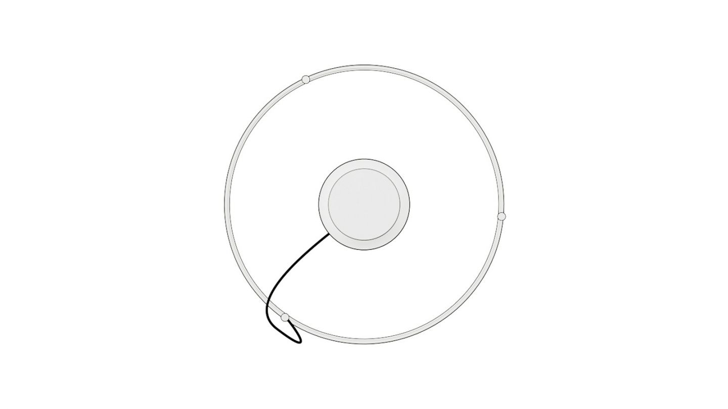 Suspension ronde noire à Led 55 cm - 3000K - Rio Suspension ronde noire à Led 55 cm - 3000K - Rio