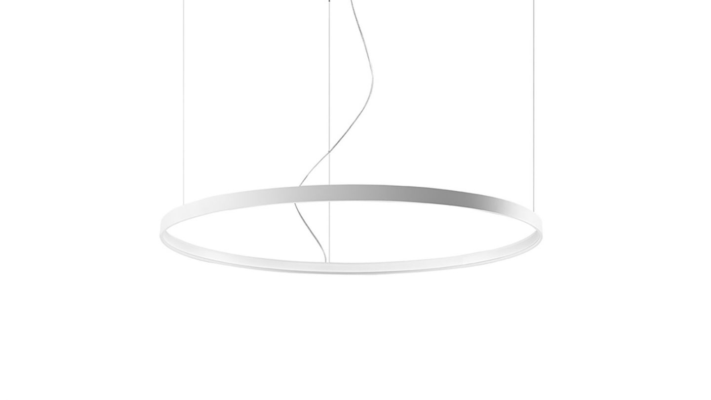 Suspension ronde Blanche à Led 110 cm - 3000K - Rio Suspension ronde Blanche à Led 110 cm - 3000K - Rio