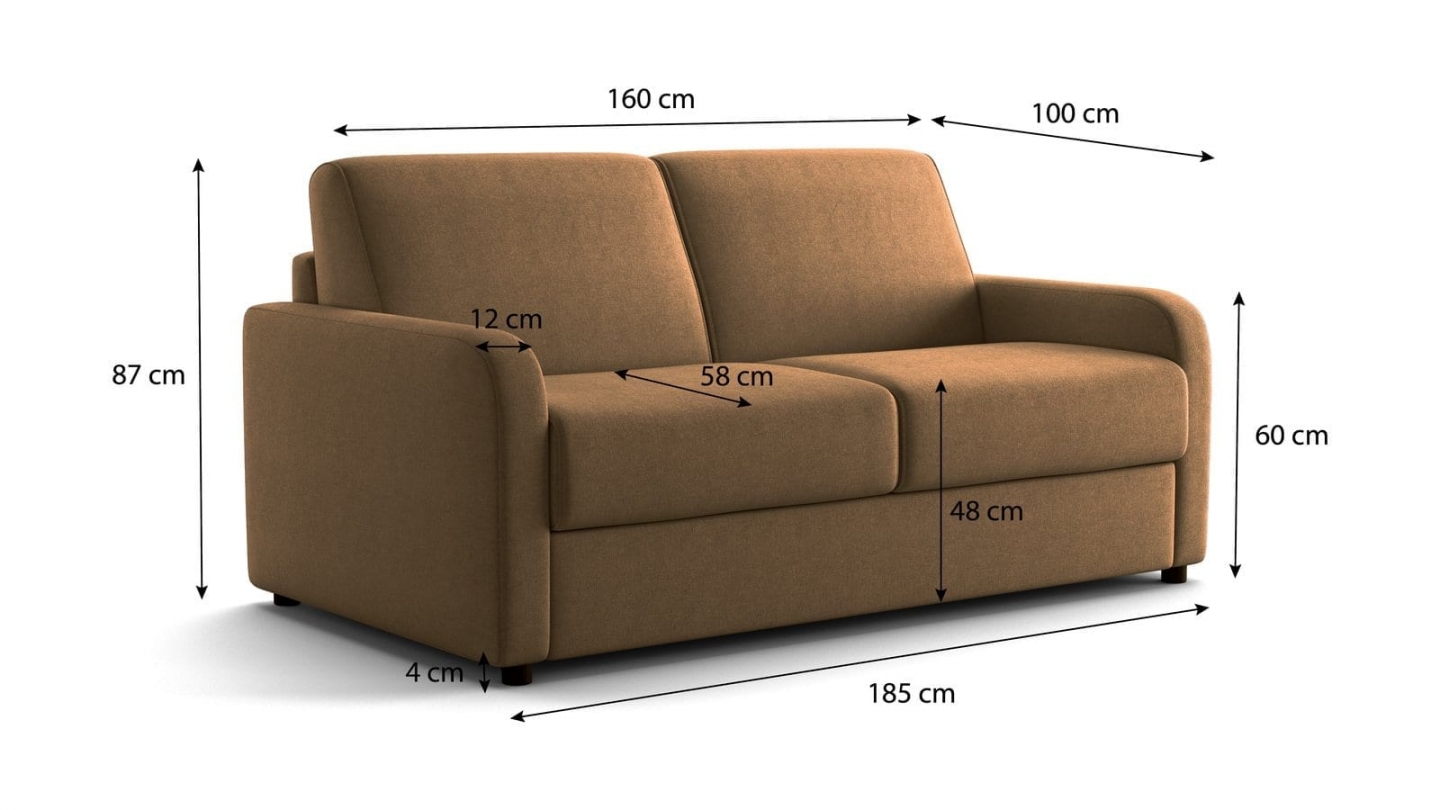 Canapé droit convertible 3 places en tissu chenille moka - ouverture express - Lumio Canapé droit convertible 3 places en tissu chenille moka - ouverture express - Lumio