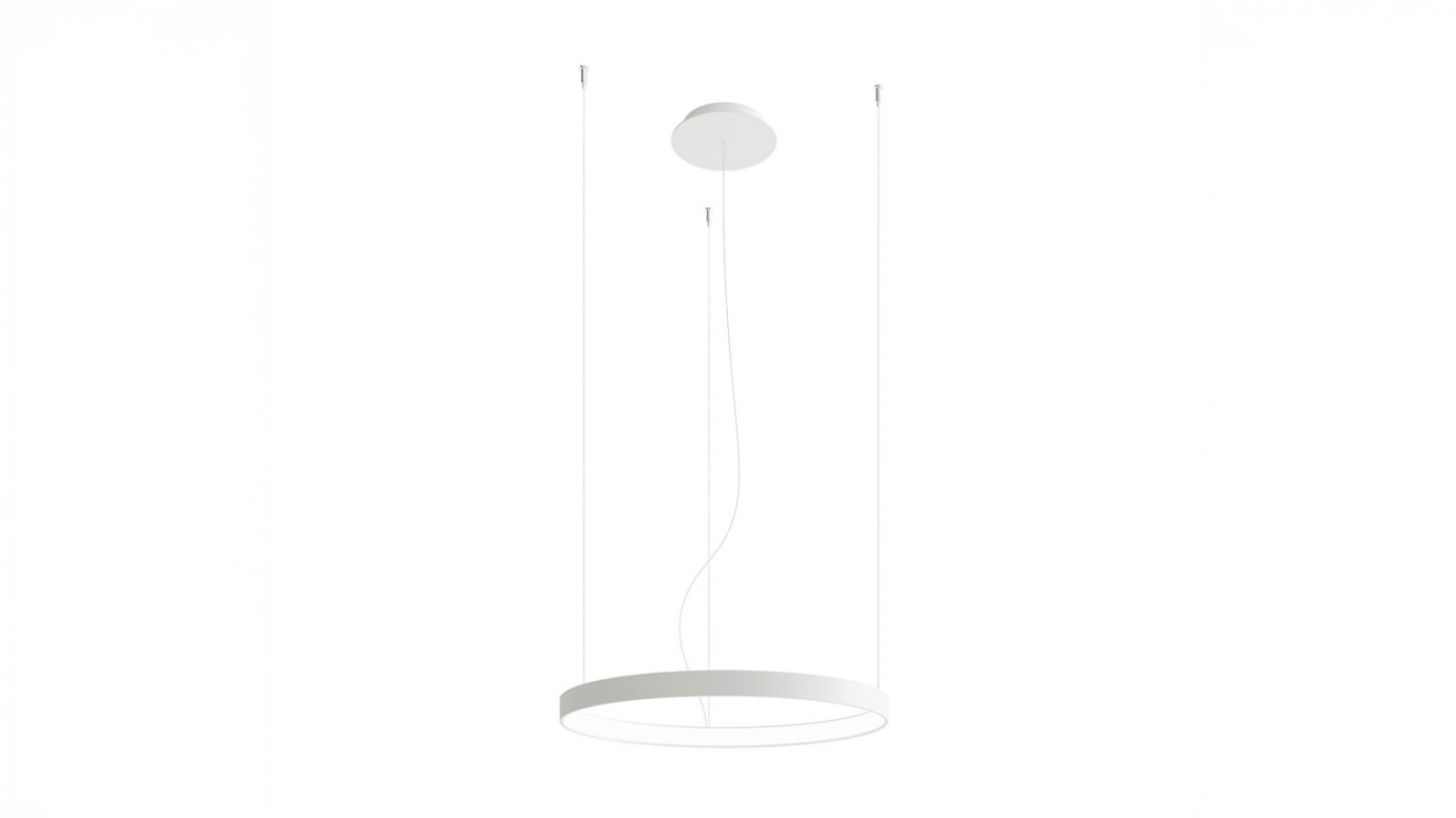 Suspension ronde blanche à Led 55cm - 4000K - Rio Suspension ronde blanche à Led 55cm - 4000K - Rio