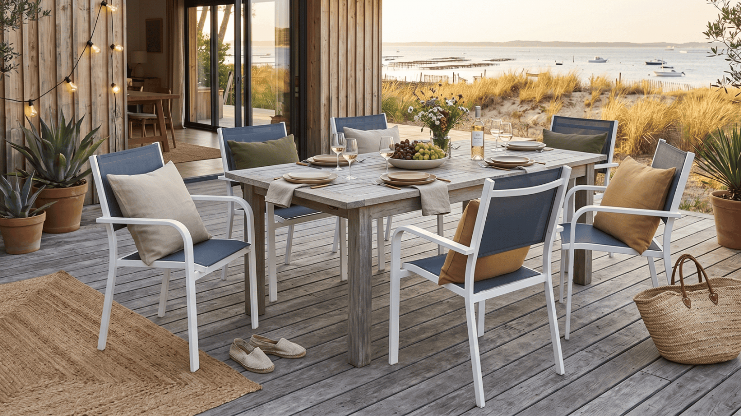 Lot de 6 chaises de jardin PALAWAN6BLANC Lot de 6 chaises de jardin PALAWAN6BLANC