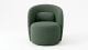 Fauteuil en tissu bouclette vert foncé - Rondo