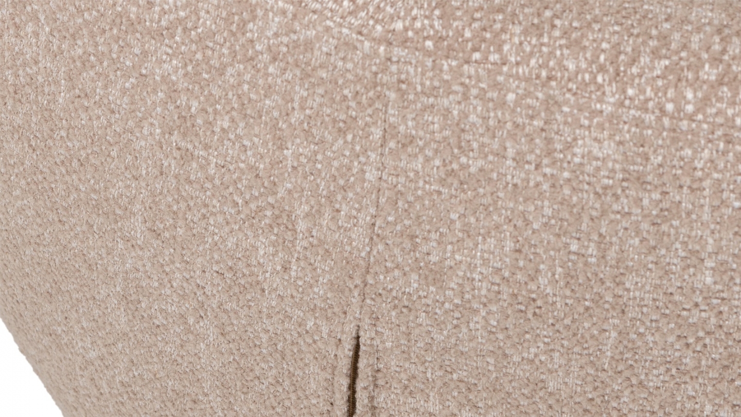Fauteuil pivotant en tissu bouclé beige - Serra Fauteuil pivotant en tissu bouclé beige - Serra
