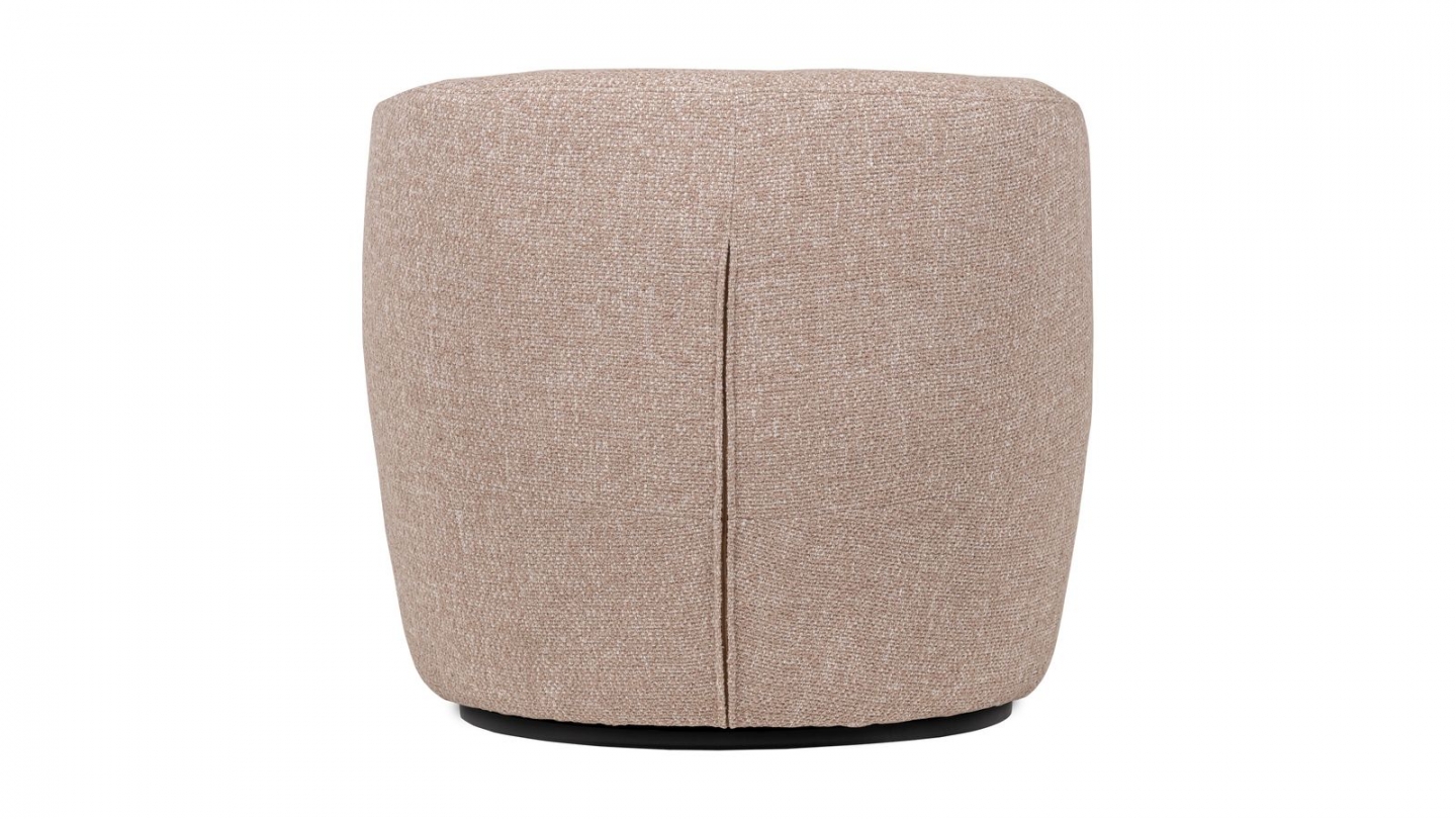 Fauteuil pivotant en tissu bouclé beige - Serra Fauteuil pivotant en tissu bouclé beige - Serra