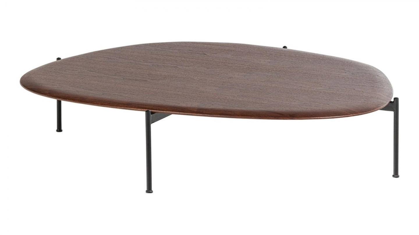 Table basse organique effet bois brun 121 cm - Kota Table basse organique effet bois brun 121 cm - Kota