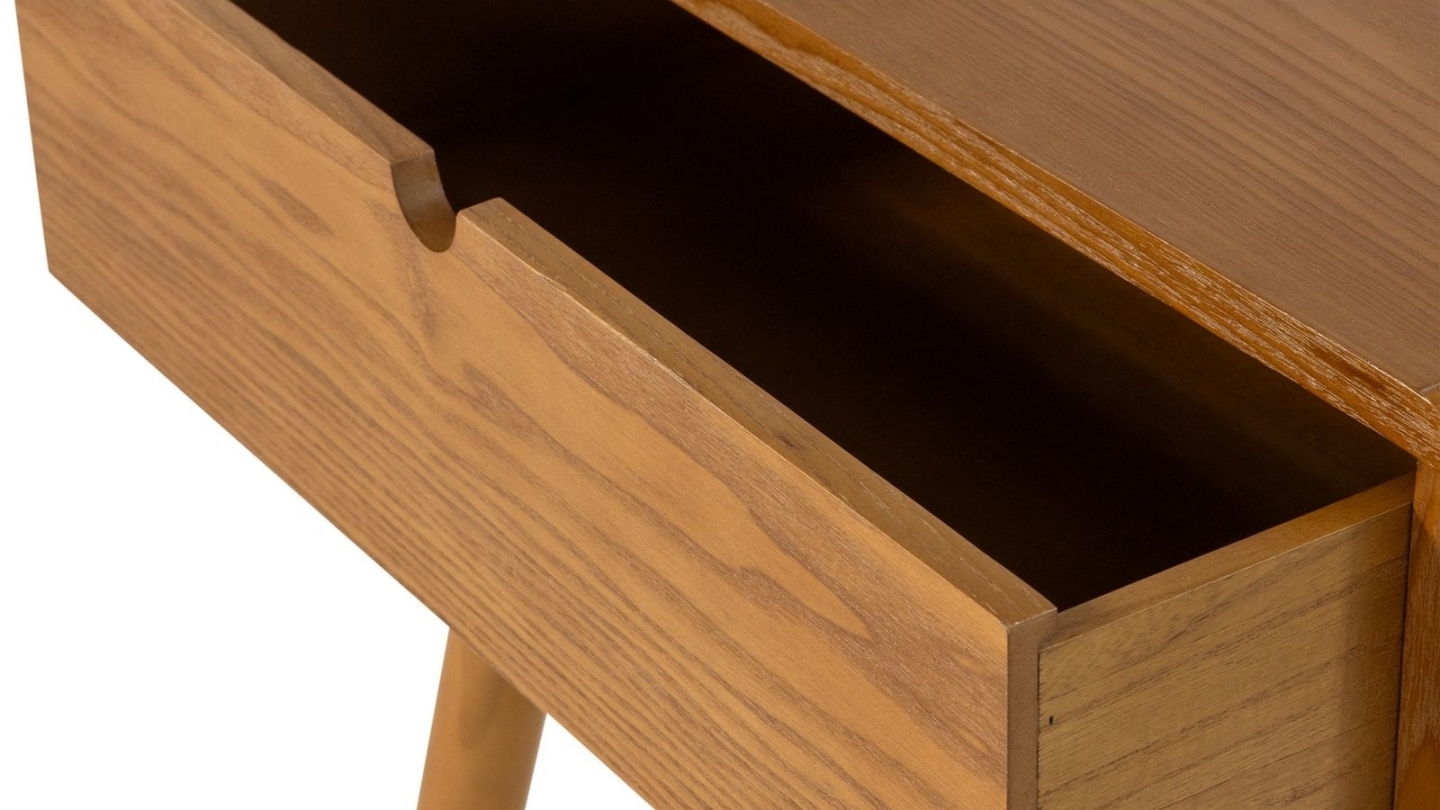 Table de chevet rétro scandinave 1 tiroir en bois 36 cm - Nelo Table de chevet rétro scandinave 1 tiroir en bois 36 cm - Nelo