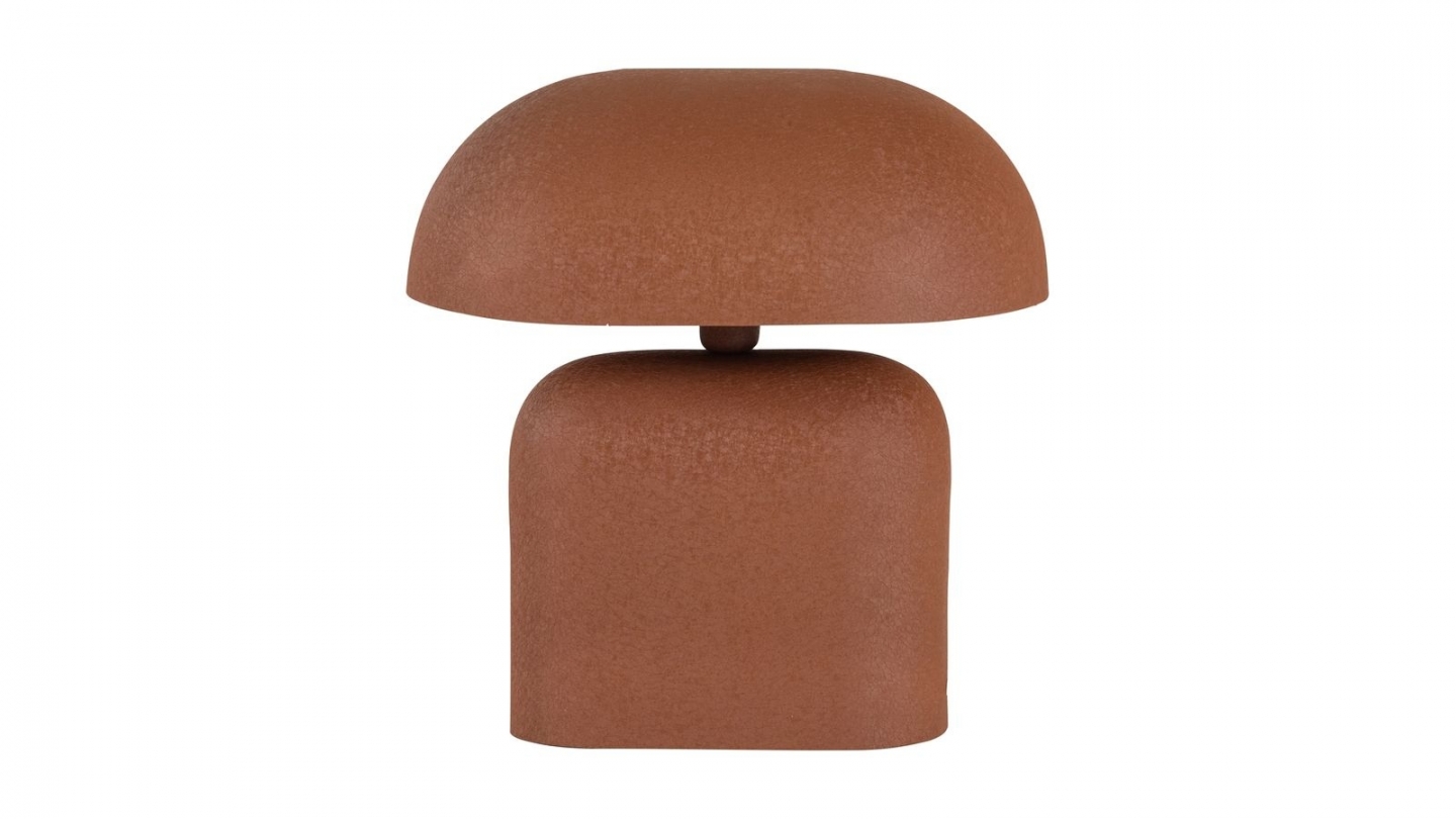 Lampe de table champignon en métal brun - Tilo Lampe de table champignon en métal brun - Tilo