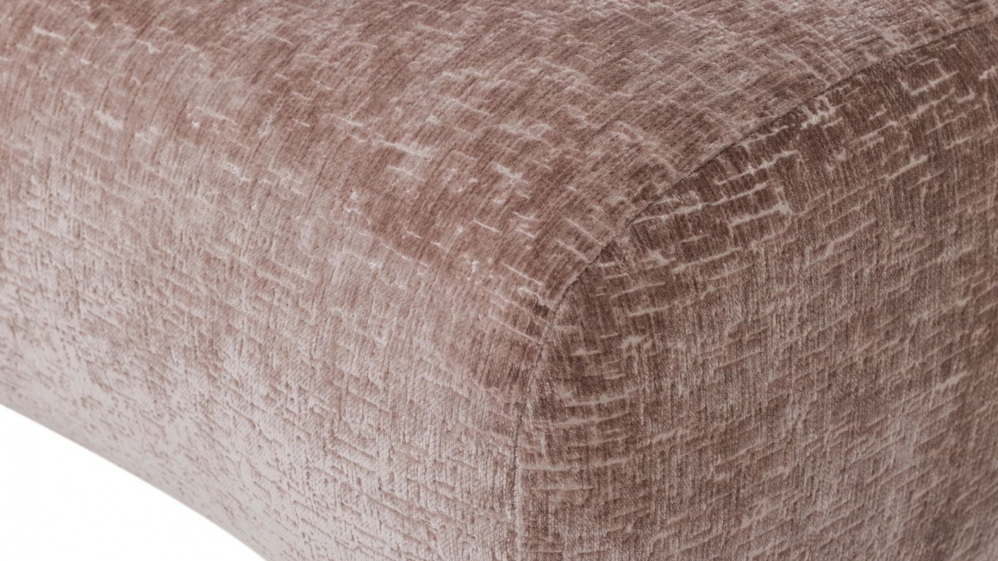Fauteuil en velours effet craquelé rose poudré - Nomu Fauteuil en velours effet craquelé rose poudré - Nomu