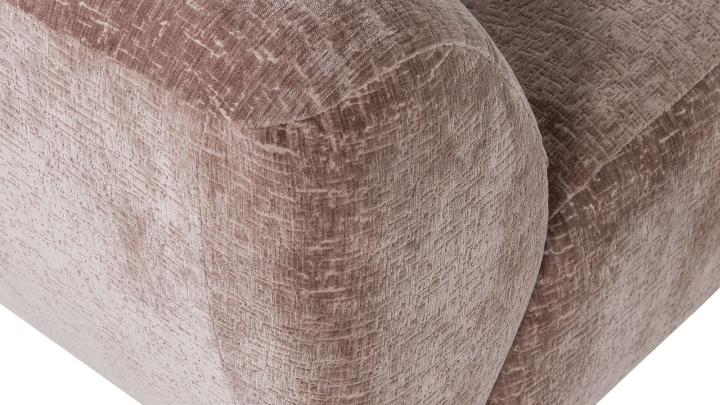 Fauteuil en velours effet craquelé rose poudré - Nomu Fauteuil en velours effet craquelé rose poudré - Nomu