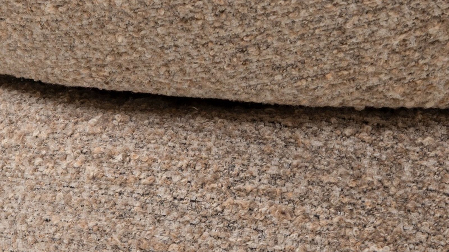Fauteuil pivotant en tissu bouclé brun - Shuffle Fauteuil pivotant en tissu bouclé brun - Shuffle