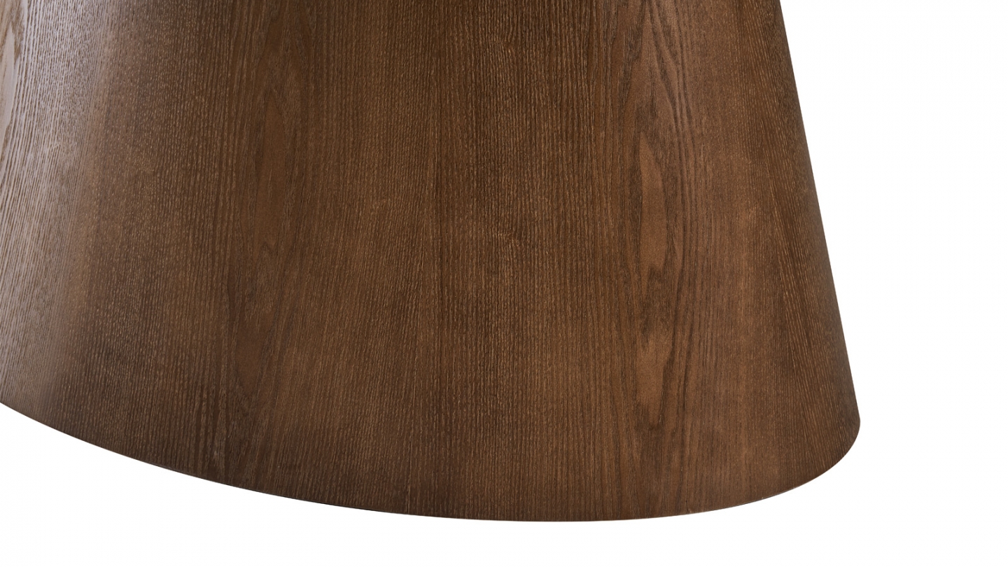 Table à manger extensible en chêne foncé et céramique effet Travertin 6 à 8 personnes 170/220 cm - Ora Table à manger extensible en chêne foncé et céramique effet Travertin 6 à 8 personnes 170/220 cm - Ora