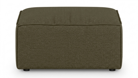 Pouf en tissu chenille vert kaki - Asti