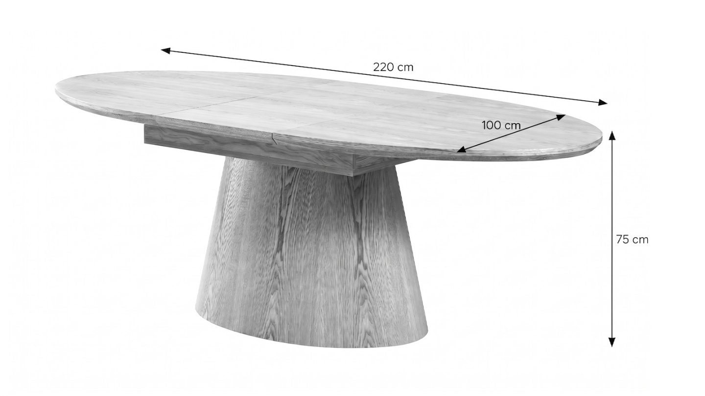 Table à manger extensible en chêne foncé et céramique effet Travertin 6 à 8 personnes 170/220 cm - Ora Table à manger extensible en chêne foncé et céramique effet Travertin 6 à 8 personnes 170/220 cm - Ora