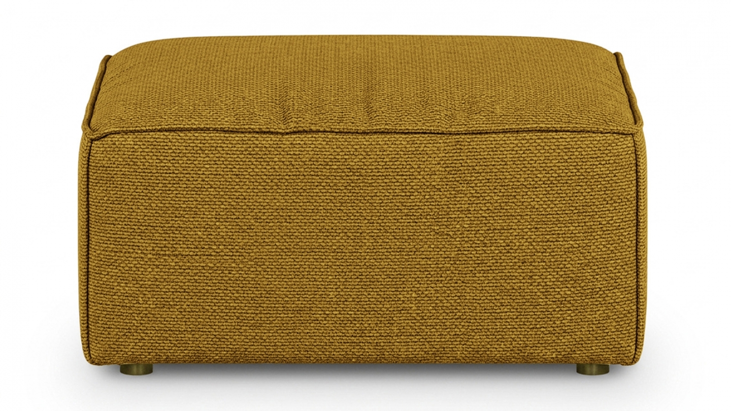 Pouf en tissu chenille bronze - Livia Pouf en tissu chenille bronze - Livia