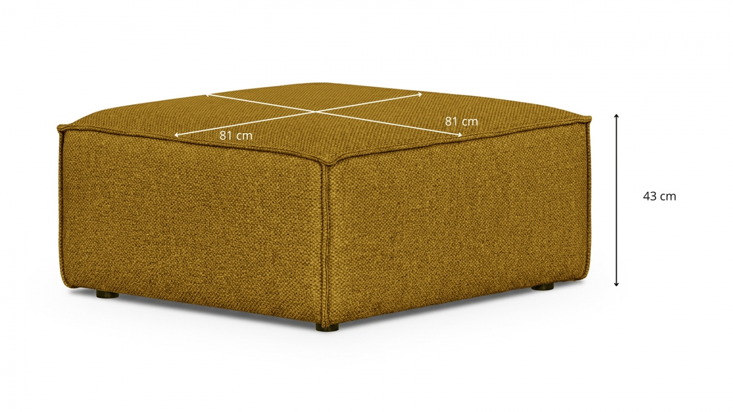 Pouf en tissu chenille bronze - Livia Pouf en tissu chenille bronze - Livia