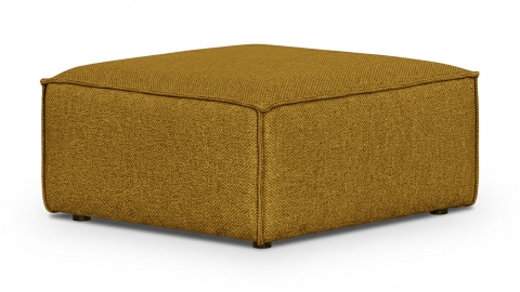 Pouf en tissu chenille bronze - Livia