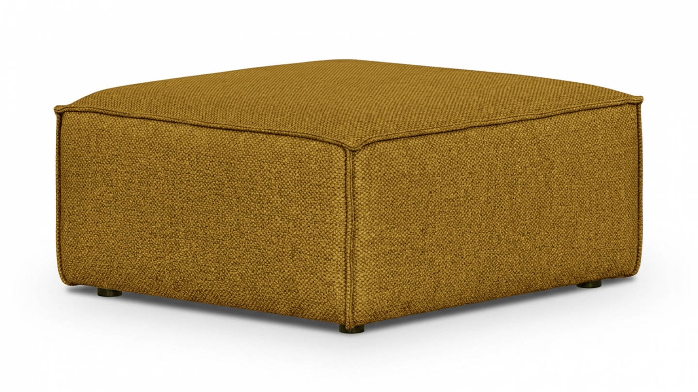 Pouf en tissu chenille bronze - Livia Pouf en tissu chenille bronze - Livia