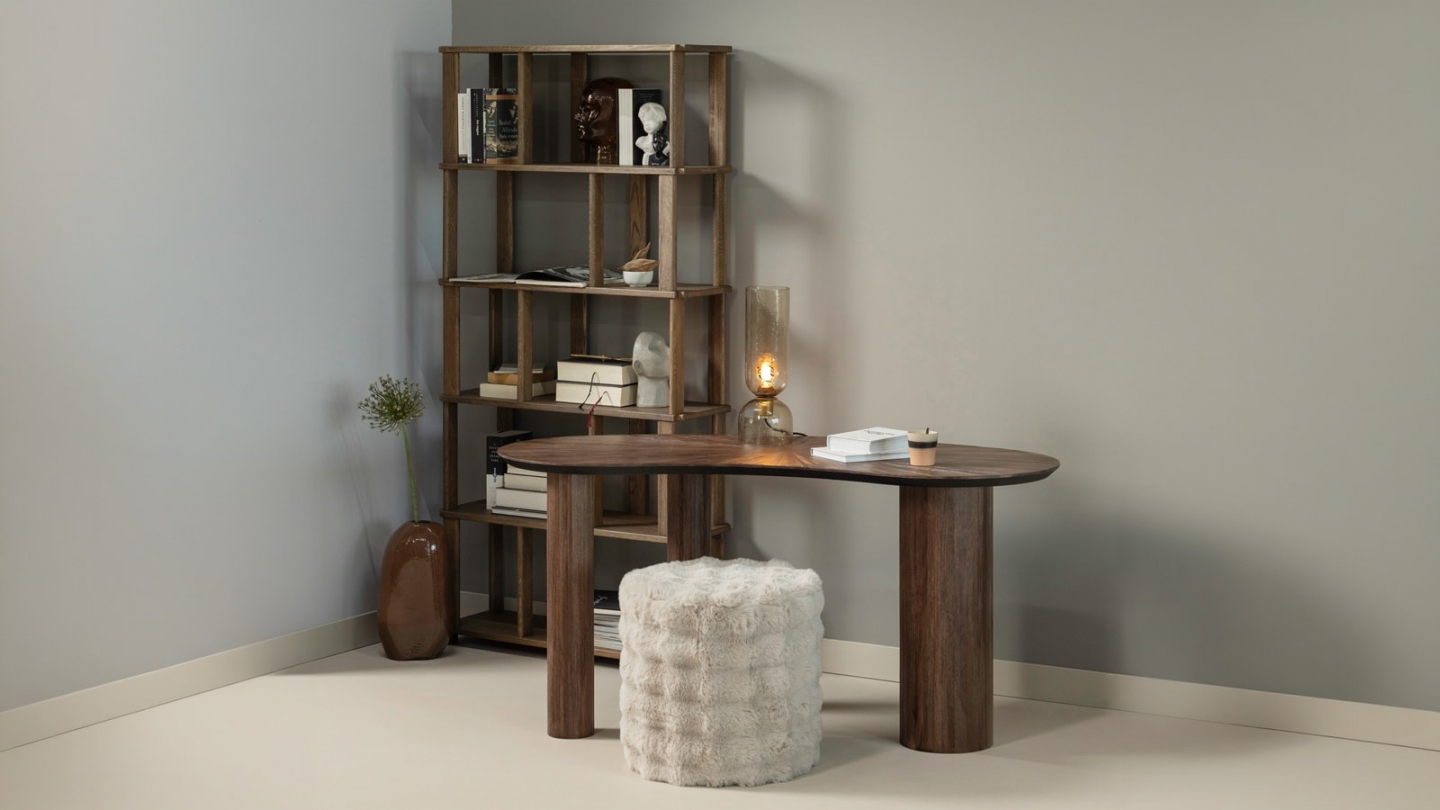 Console / Bureau organique en teck recyclé brun 150 cm - Sun Console / Bureau organique en teck recyclé brun 150 cm - Sun