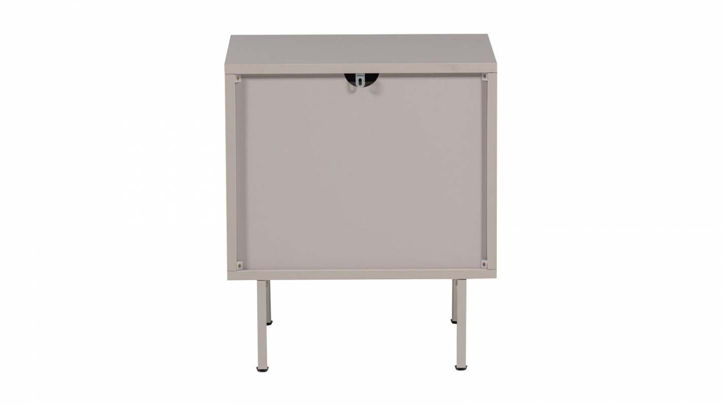 Table de chevet 2 tiroirs laquée sable 45 cm - Tours Table de chevet 2 tiroirs laquée sable 45 cm - Tours