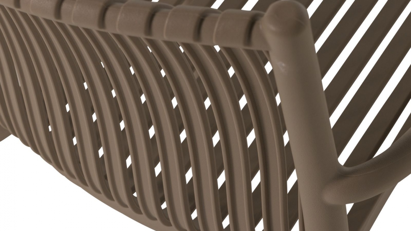 Lot de 2 chaises de jardin à lattes empilable marron - Easy going Lot de 2 chaises de jardin à lattes empilable marron - Easy going
