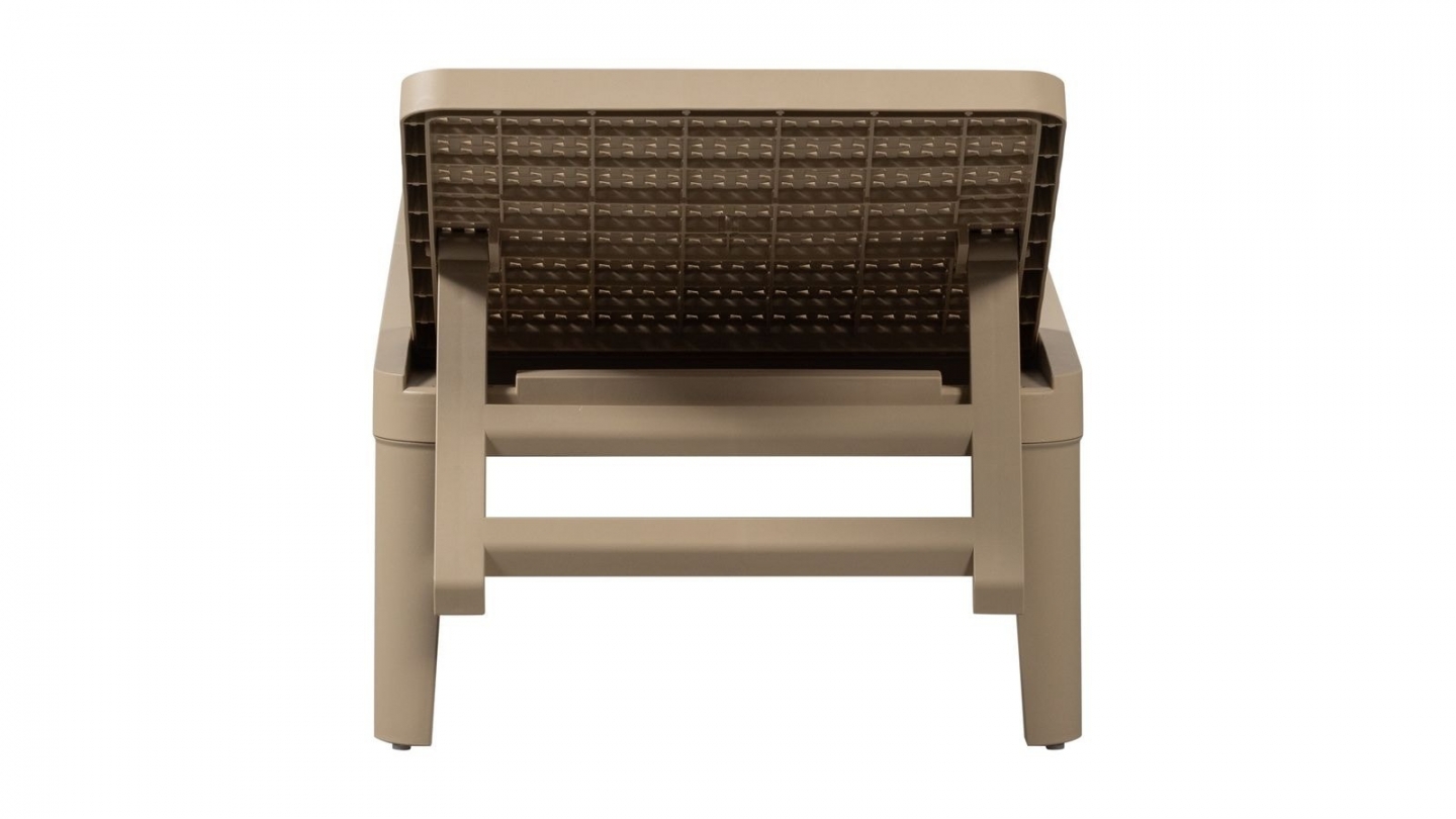 Chaise longue de jardin réglable sable - Jinte Chaise longue de jardin réglable sable - Jinte