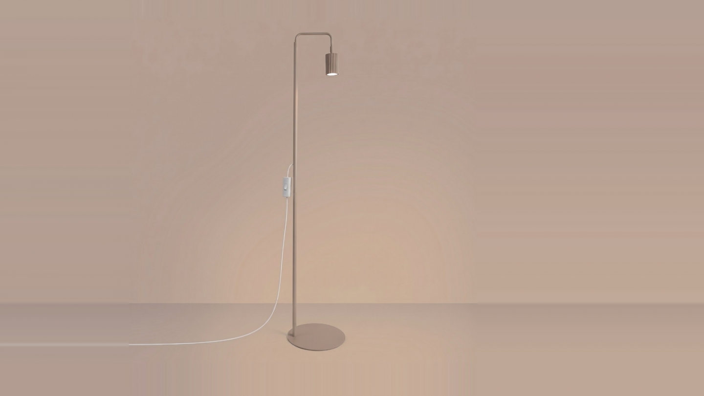 Lampadaire en aluminium taupe 160 cm - Karbon Lampadaire en aluminium taupe 160 cm - Karbon