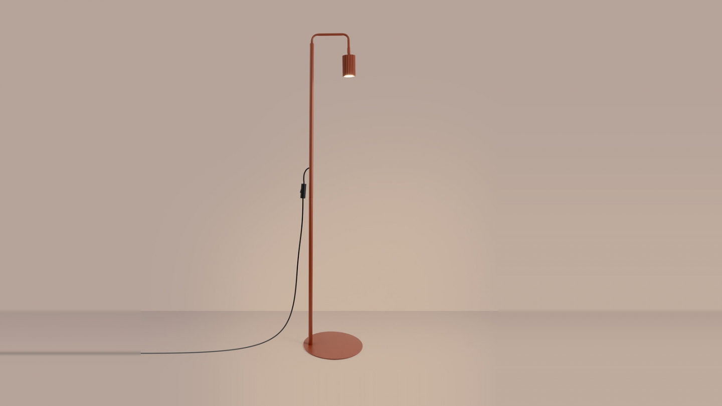 Lampadaire en aluminium terracotta 160 cm - Karbon Lampadaire en aluminium terracotta 160 cm - Karbon