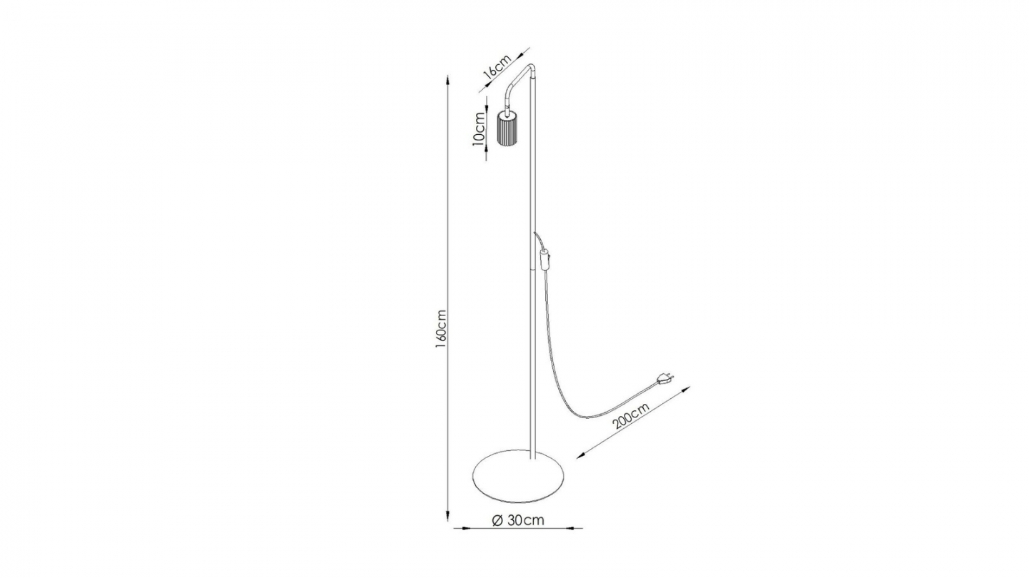 Lampadaire en aluminium vert olive 160 cm - Karbon Lampadaire en aluminium vert olive 160 cm - Karbon