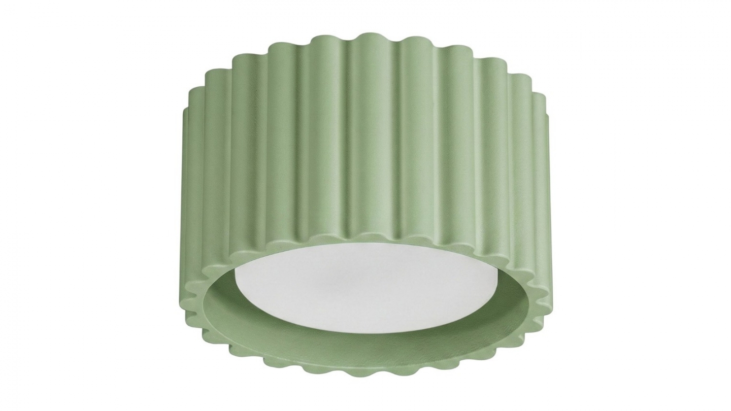 Plafonnier cannelé vert sauge - Aura Plafonnier cannelé vert sauge - Aura