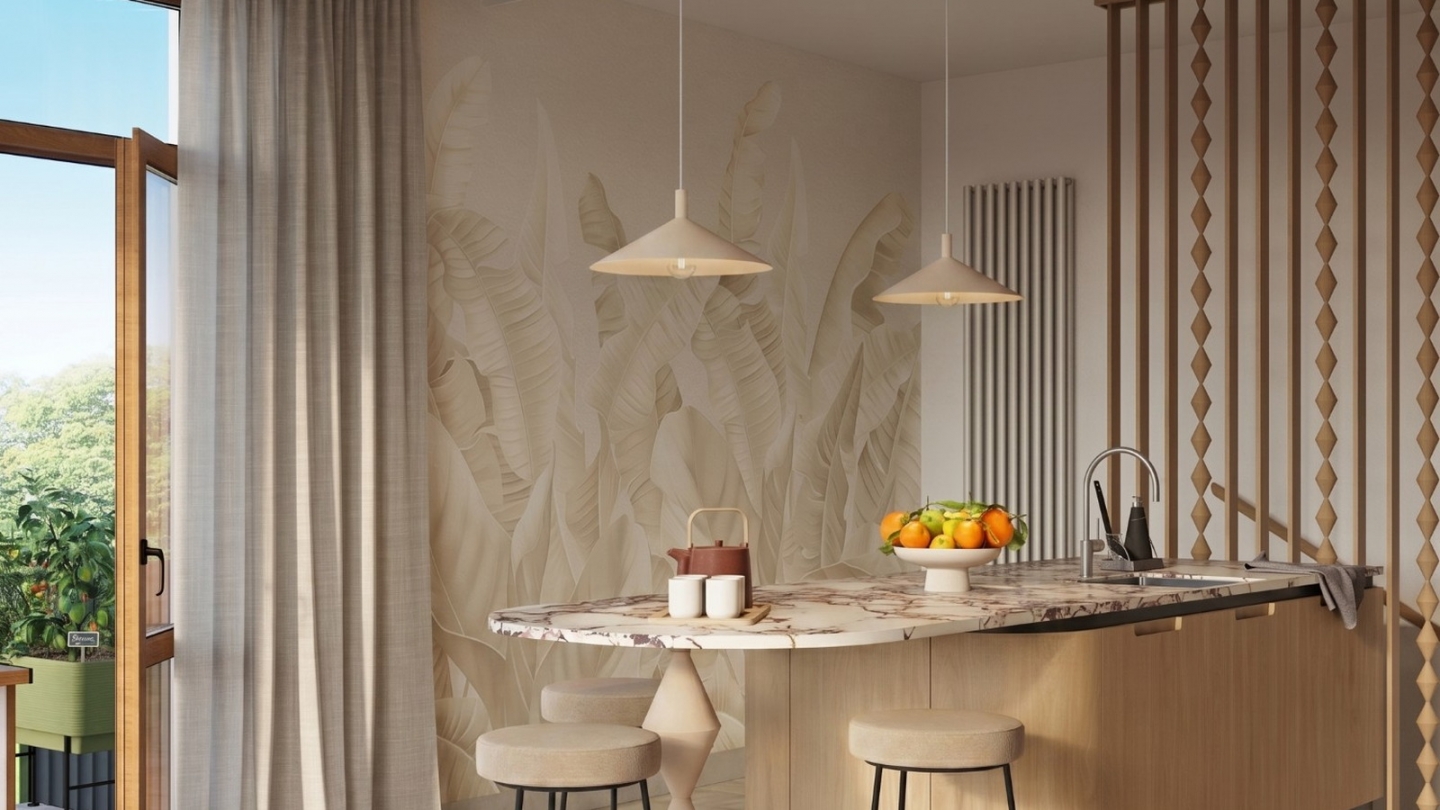 Suspension en métal beige 40 cm - Nox Suspension en métal beige 40 cm - Nox