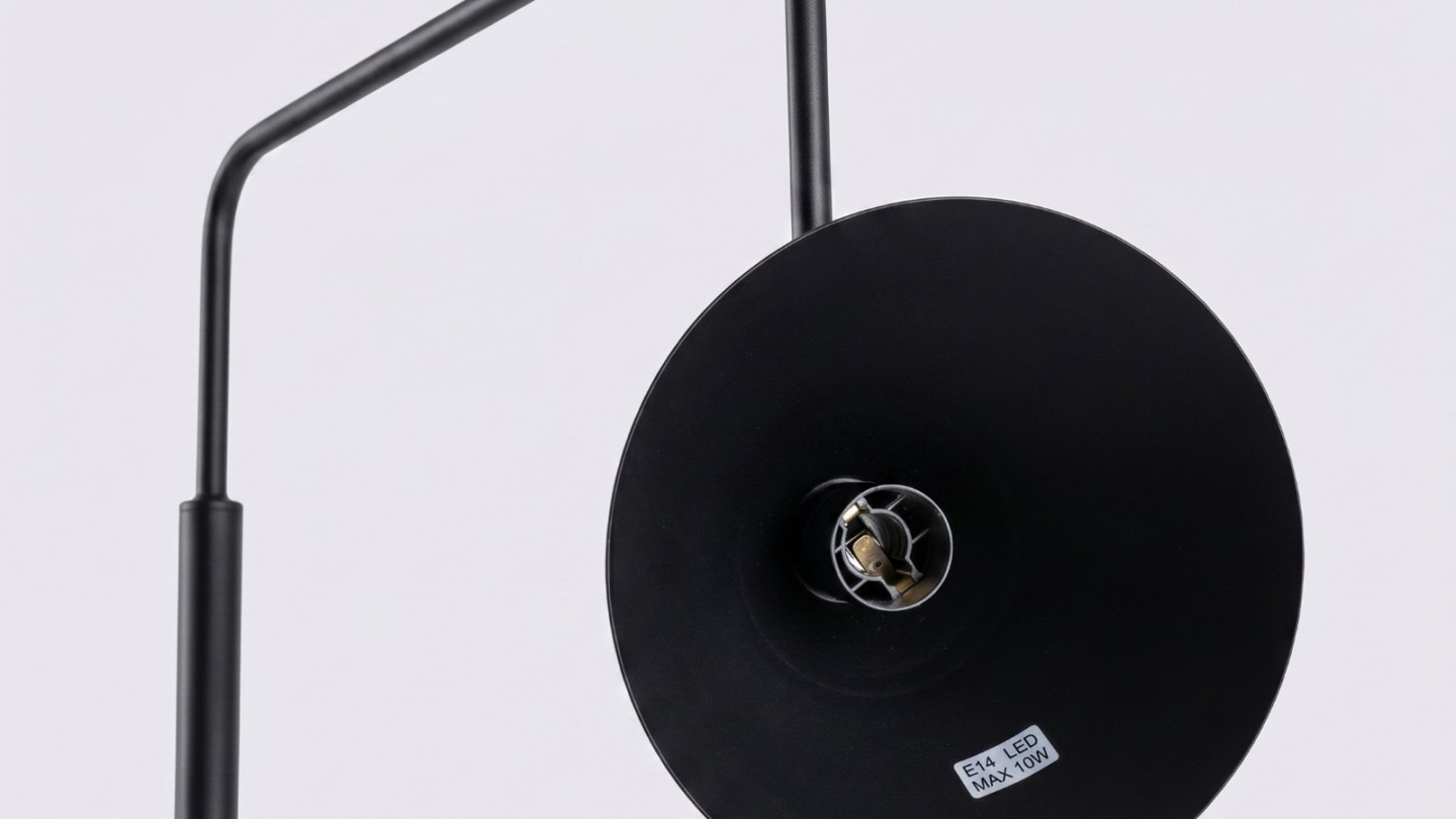 Lampadaire en métal noir 165 cm - Nox Lampadaire en métal noir 165 cm - Nox
