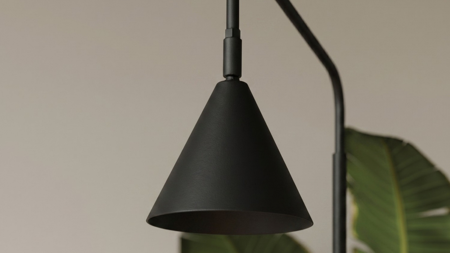 Lampadaire en métal noir 165 cm - Nox Lampadaire en métal noir 165 cm - Nox