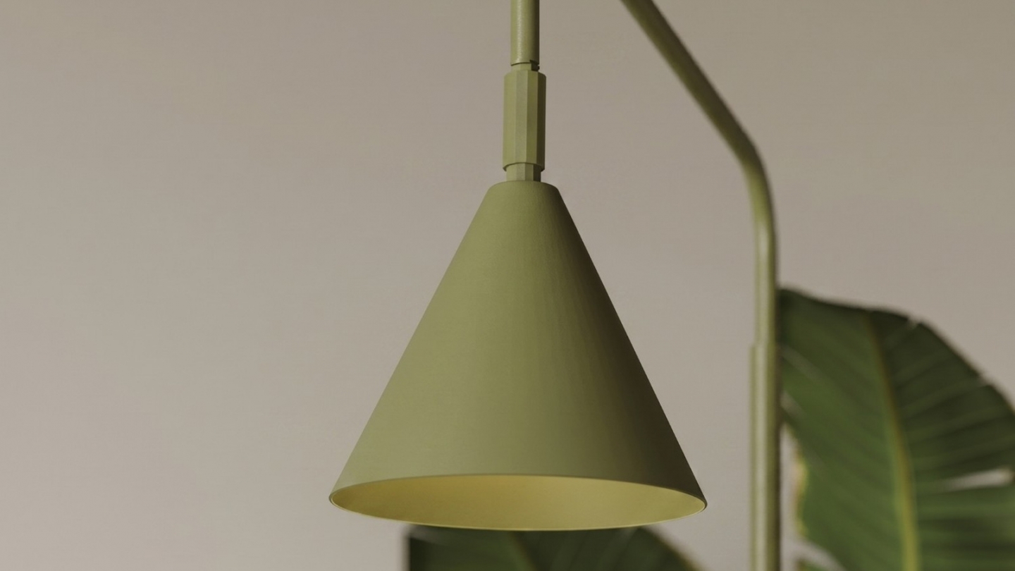 Lampadaire en métal vert olive 165 cm - Nox Lampadaire en métal vert olive 165 cm - Nox
