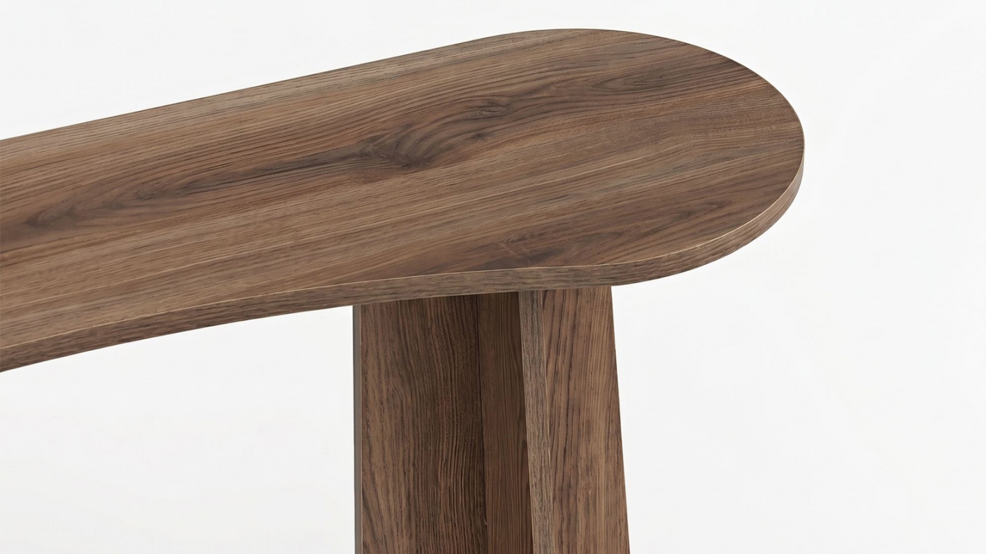 Console effet noyer 120 cm - Elina Console effet noyer 120 cm - Elina