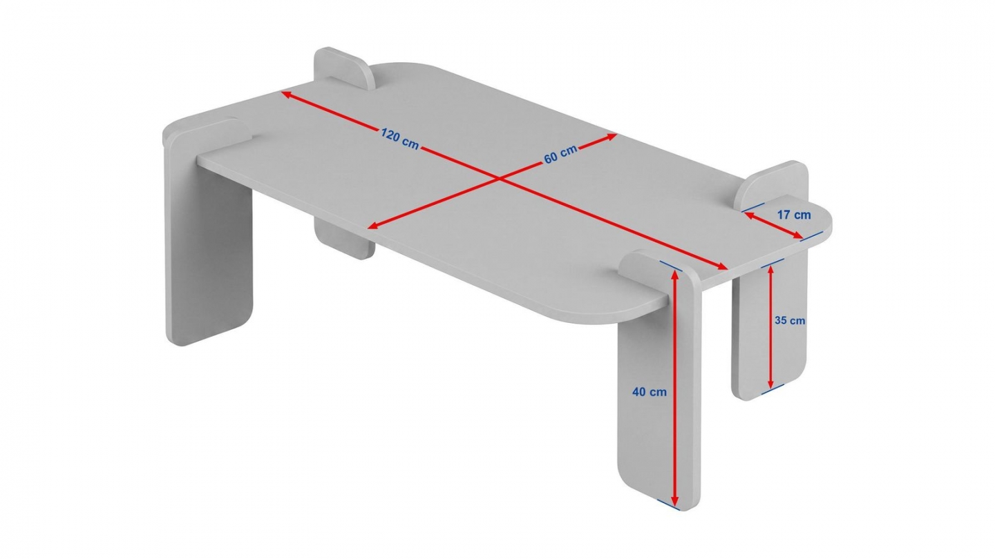 Table basse effet travertin et noyer 147 cm - Fario Table basse effet travertin et noyer 147 cm - Fario