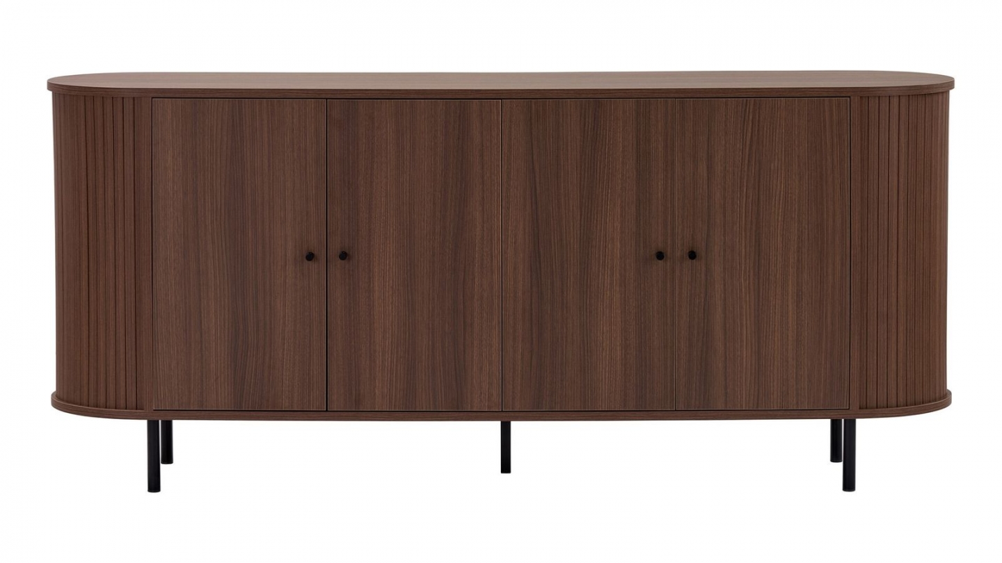 Buffet 4 portes effet noyer 180 cm - Piera Buffet 4 portes effet noyer 180 cm - Piera