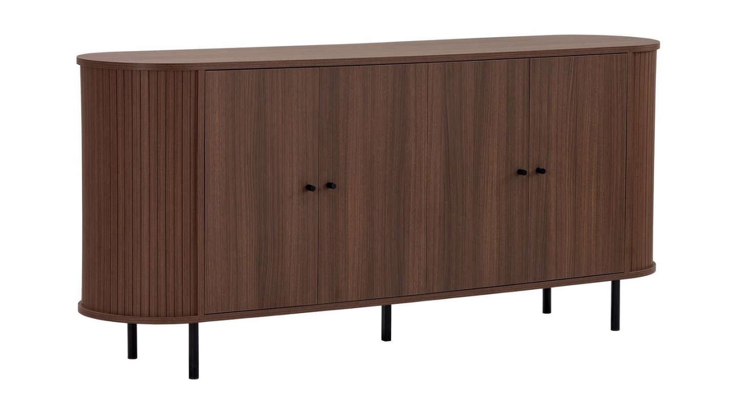 Buffet 4 portes effet noyer 180 cm - Piera Buffet 4 portes effet noyer 180 cm - Piera