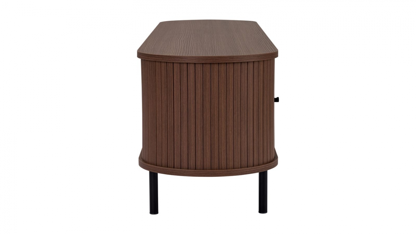 Meuble TV 4 portes effet noyer 180 cm - Enzia Meuble TV 4 portes effet noyer 180 cm - Enzia