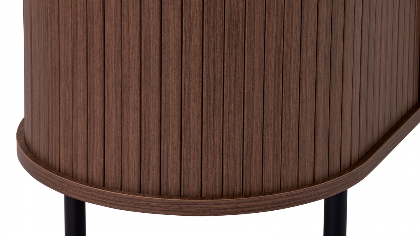 Meuble TV 4 portes effet noyer 180 cm - Enzia Meuble TV 4 portes effet noyer 180 cm - Enzia