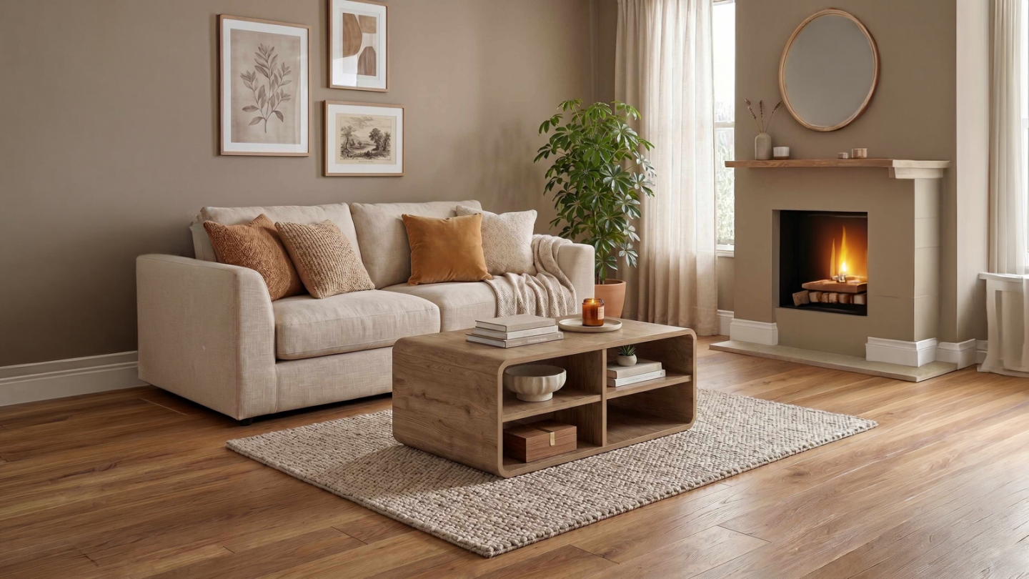 Table basse 4 niches naturel 80,3 cm - Grina Table basse 4 niches naturel 80,3 cm - Grina