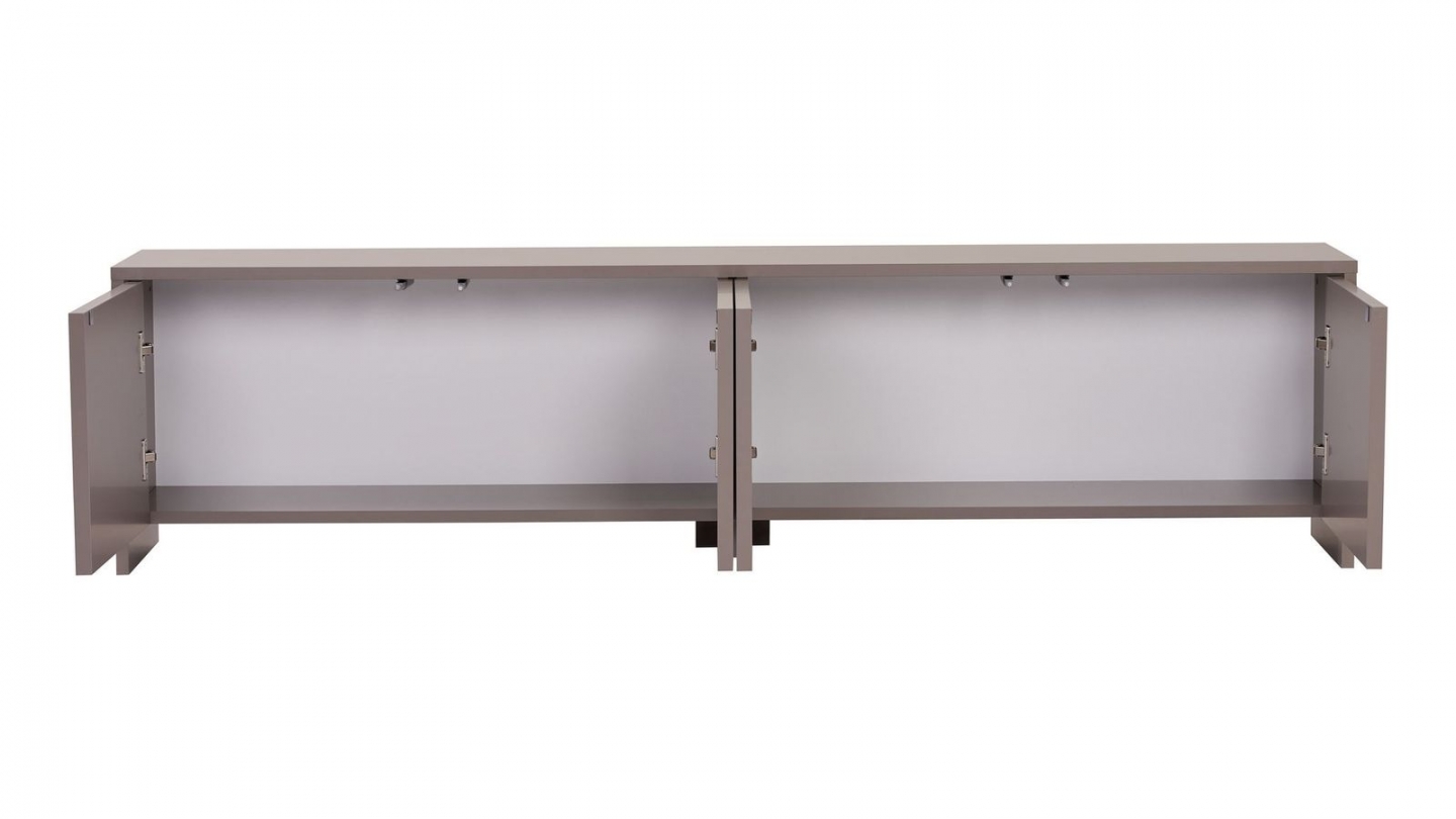 Meuble TV 4 portes taupe 180 cm - Vela Meuble TV 4 portes taupe 180 cm - Vela