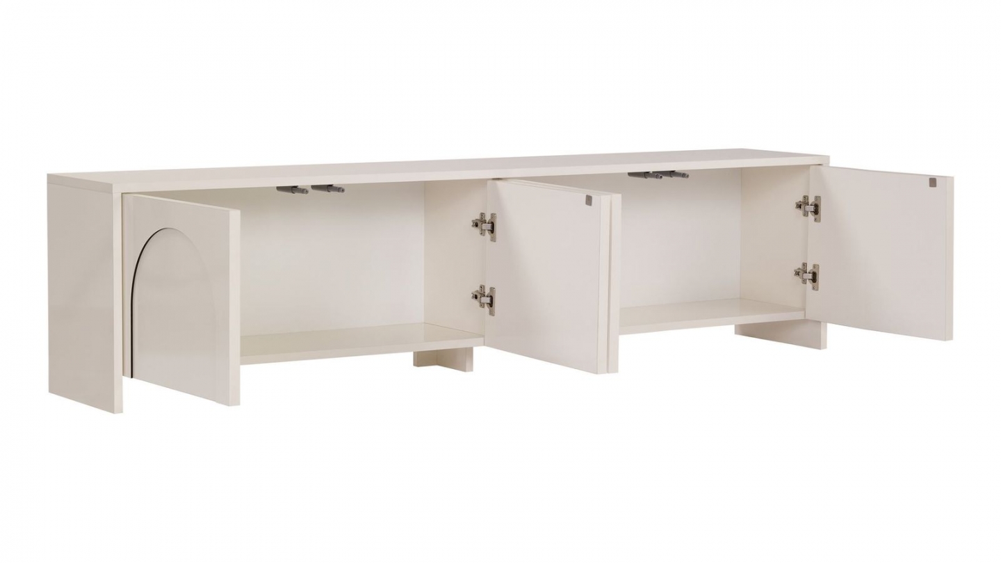 Meuble TV 4 portes crème 180 cm - Vela Meuble TV 4 portes crème 180 cm - Vela
