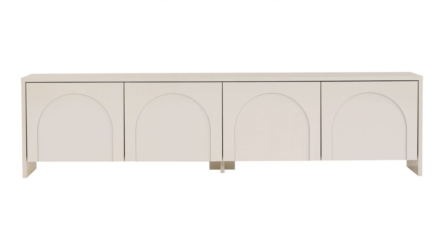 Meuble TV 4 portes crème 180 cm - Vela Meuble TV 4 portes crème 180 cm - Vela