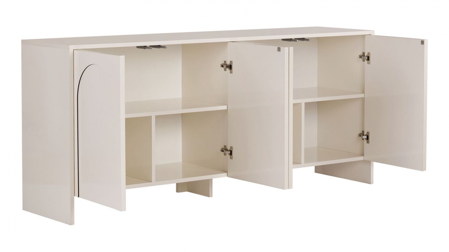 Buffet4 portes crème 180 cm - Tiva Buffet4 portes crème 180 cm - Tiva