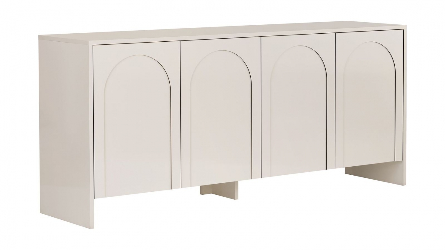 Buffet4 portes crème 180 cm - Tiva Buffet4 portes crème 180 cm - Tiva
