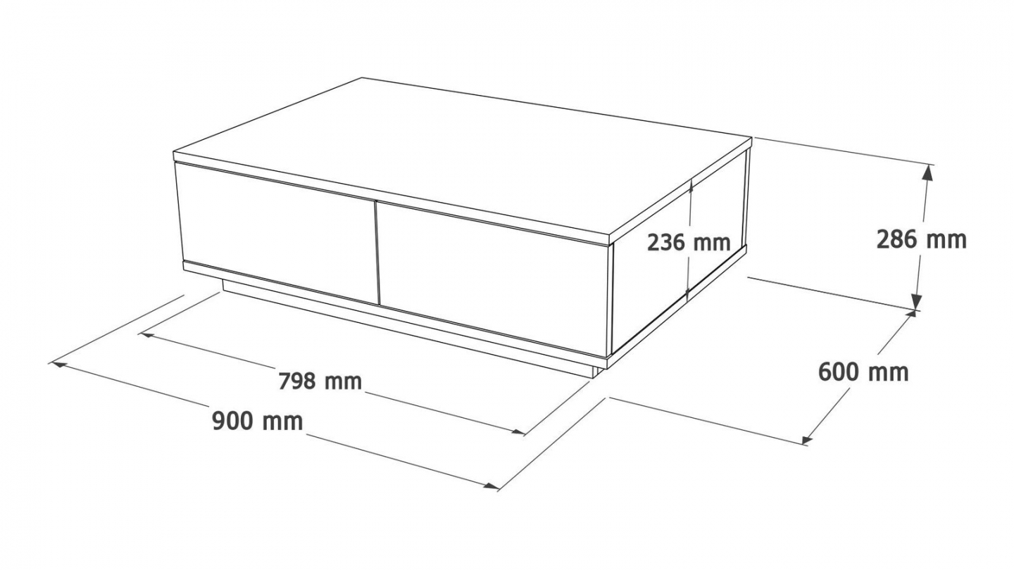 Table basse 2 portes effet travertin 90 cm - Vona Table basse 2 portes effet travertin 90 cm - Vona